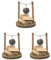 Lot de 3 poêles miniatures en bois à suspendre fabriqués avec précision - Large application - Poêle miniature à suspendre - Un seul style