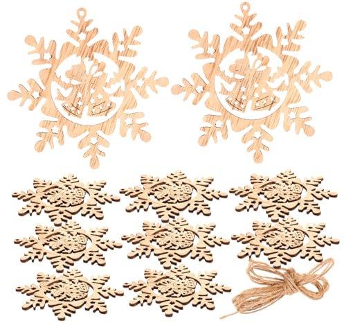 TEHAUX Holz-graffiti-anhänger Für Weihnachten Blanko-weihnachtsanhänger Zum Selbermalen Unbemalte Holzanhänger Als Diy-deko Weihnachtsbasteln Mit Holz-chips Fenster Und Kamin-ornament