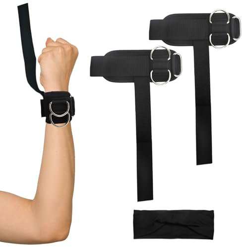 DAWRIS Cinghie da 2 Fasce per Sollevamento Pesi con Anelli a D, Straps Palestra Fasce per Fascette Sollevamento Pesi per Allenamento Forza con Fascia Accessori Bodybuilding e Stacchi da Terra