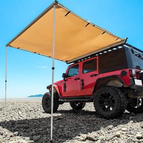 WPWSDWMX Toldo Lateral Retráctil para Coche, Altura Ajustable, Impermeable, UV50, Toldo Lateral Extraíble para Baca