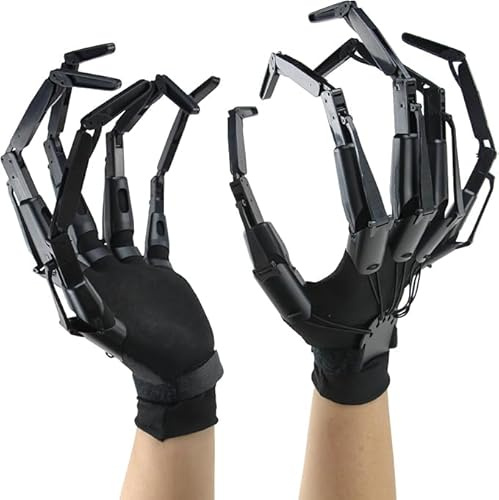 Halloween offener gelenkfinger, handschuh, halloweenkostüm, halloweenhand die finger richtig zusammen ziehen, damit sie den meisten fingergrößen entsprechen 1 schwarz
