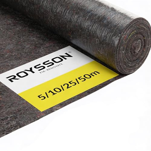 Malervlies 10m x 1m - Abdeckvlies 180 g/m² mit PE Anti-Rutsch Beschichtung - Saugstarkes Bodenschutzvlies - Robust, Rutschfest und Reißfest