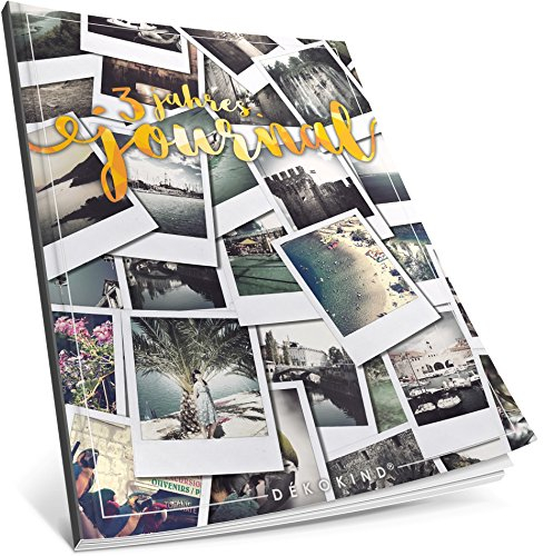 Dékokind® 3 Jahres Journal: Ca. A4-Format, 190+ Seiten, Vintage Softcover • Dicker Jahreskalender, Tagebuch für Erwachsene, Kalenderbuch • ArtNr. 18 Polaroid • Ideal als Geschenk
