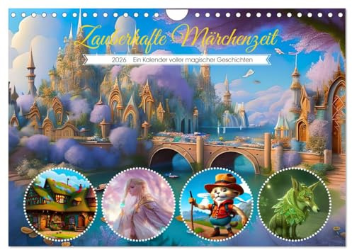 Zauberhafte Märchenzeit (Wandkalender 2026 DIN A4 quer), CALVENDO Monatskalender: Märchen und Fantasien - für ein glückliches Kinderlachen. (CALVENDO Spass)