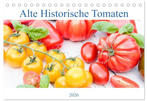 Alte Historische Tomaten (Tischkalender 2026 DIN A5 quer), CALVENDO Monatskalender: Schöne und seltene Tomaten für das ganze Jahr. Schöne Fotografien ... Tomaten und Gerichten. (CALVENDO Lifestyle)