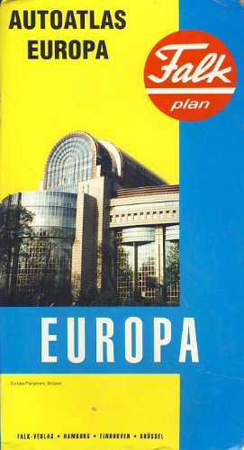 Falk Pläne, Autoatlas Europa (Nr.391): Mit Ortsverz. Maßst. 1 : 4.500.000. Mit Stadtpln. v. Amsterdam, Athinai, Berlin, Hamburg, Koebenhavn, London, Madrid, Paris, Roma, Stockholm, Wien, Zürich