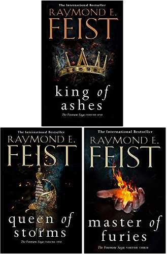 Raymond E Feist The Firemane Saga 3 Books Collection Set (King of Ashes, Queen of Storms, Master of Furies)