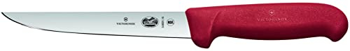 Victorinox Ausbeinmesser Fibrox Cuchillo, Acero Inoxidable, Rojo, Mediano