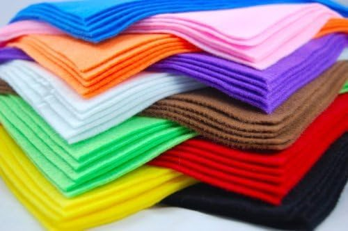 Jumbo Pack of Acrylic Felt - 60 A4 Sheets in 15 Assorted Colours