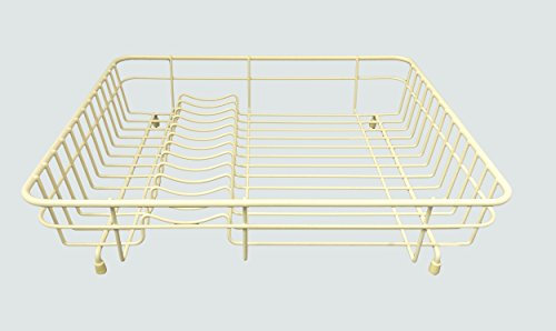Delfinware 2011 CRM Dish Drainer, Metal, Cream, 43 x 36.5 x 10.5 cm