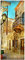 Wallario Glasbild Gasse im Süden, Urlaub in Griechenland - 50 x 125 cm Wandbilder Glas in Premium-Qualität: Brillante Farben, freischwebende Optik
