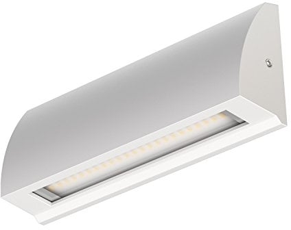 ledscom.de LED Wandleuchte/Treppenlicht SEGIN für außen, IP54, flach, Downlight matt, eckig, 6,2 W, 566lm, warmweiß