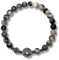 Majas Perlen Zebra Jaspis Armband Perlen echt 6mm Lebensbaum Edelstahl Silber oder Gold - Handmade Perlenarmband innere Ruhe Ausdauer Optimismus - Spiritueller Schmuck Damen Herren Kinder