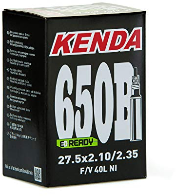 Cámara de Aire para Bicicletas - Cámara Presta de 40 mm - 27.5 x 2.1-2.35 - Cámara de Bici Antipinchazos - Espesor de 1 mm - Cámara Bicicleta Montaña - Autosellante Incorporado - Negro - Kenda