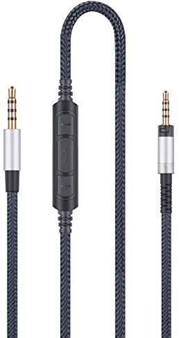 Audio Replacement Cable Compatible with Sennheiser HD4.40, HD 4.40 BT, HD4.50, HD 4.50 BTNC, HD4.30i, HD4.30G Headphone and Compatible with Samsung Galaxy Huawei with in-Line Mic Remote Volume control