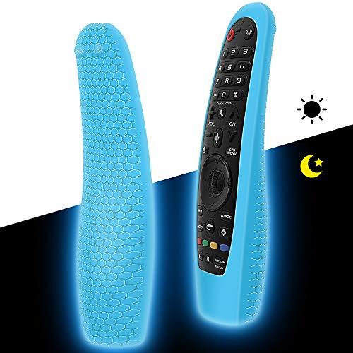 Silikon Hülle Schutzhülle für LG Magic Remote Fernbedienung AN-MR19BA/ AN-MR20GA/ AN-MR18BA Fernbedienungen TV Remote Control Cover Case Anti-Rutsch Stoßfest für LG Fernbedienung (Glow Blue)
