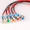 Gebildet 5 Stück 8mm AC/DC 12-24V LED Metall Kontrollleuchte Wasserdichte Signallampe mit Draht