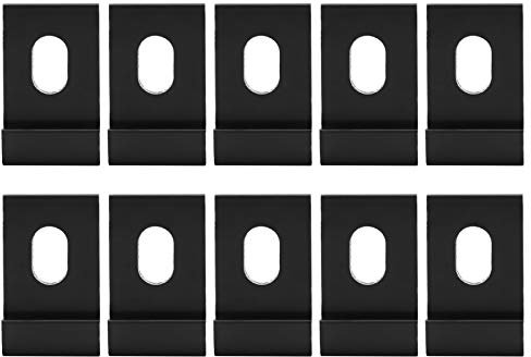 Bicaquu 10Pcs Greenhouse Base Clips, Base Clips, for Garden Greenhouse Supplies Greenhouses Gardening Accessories(Black)