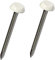 100 x Large White 50mm UPVC Poly Top Pins Nails Plastic Headed Fascia Fixings