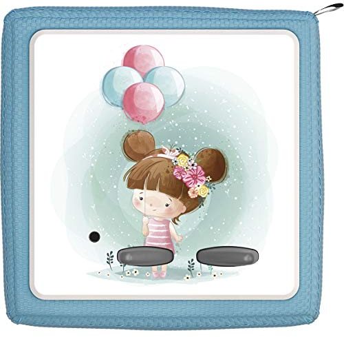 TheSmartGuard Schutzfolie passend für die Toniebox | Folie Sticker | Kleines Mädchen mit Luftballons und Blumen