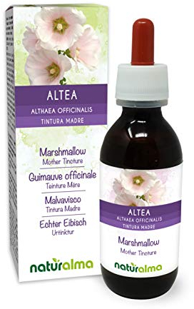 Altea (Althaea officinalis) radici Tintura Madre analcoolica Naturalma - Estratto liquido gocce 120 ml - Integratore alimentare - Vegano