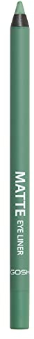 GOSH Matte Eyeliner in frischem Grün I cremig weiche Textur für einfaches Auftragen I hohe Deckkraft, ideal für Smokey Eyes I perfekt zu Maskara I vegan & parfümfrei I 011 Alligator