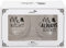 Maturi Lot de deux verres à vin sans pied Mr Right Mr Always Right, 530 ml