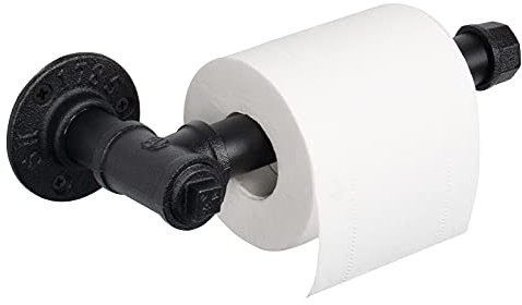 Jeasor Industrial Pipe Toilet Paper Holder, Retro Farmhouse Style Roll Tissue DIY Wall Mount Paper Holder Towel Racks, Save Space, No Rust, Heavy Hardware for Bathroom, Kitchen, Bedroom