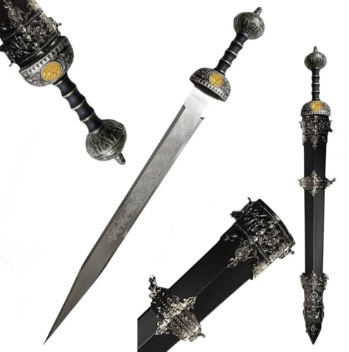 Schwert echt Metall Römisch Gladius 100% handgefertigt mit Scheide zur Dekoration oder als Geschenk