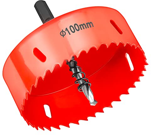 M42 HSS Seghe a Tazza in Bimetallico 100mm Seghe a Tazza in Metallo Universale per Iron Alluminio, Legno, Cartongesso, Tubi, Plastica, Pannelli di Fibra