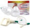 Frauen Brustpumpe Sex Saugglocke Brustsauger Milchpumpen Für Größere Brüste, Vakuum Milchpumpe Nippelstimulator Mit 2X Saugnapf & Handpumpe, Physisches Brustmassagegerät Sexspielzeug,D cup