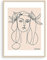 AIVYNA Picasso Strichzeichnung Abstrakte Frau Gesicht Strichzeichnungen Pablo Picasso Gemäldewerk Minimalistische Wand Bilder Posterdruck Picasso Gemälde Home Dekorative Rahmenlos 50×70cm