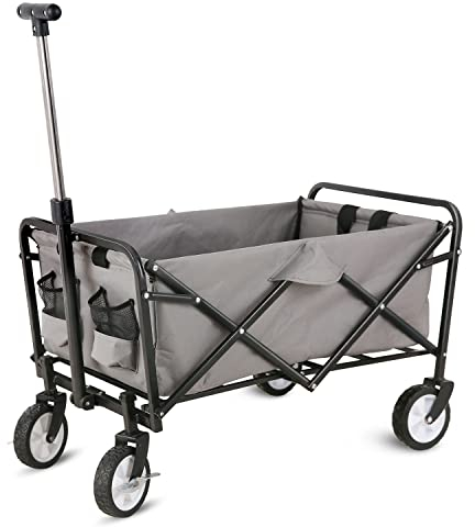 Mojawo Faltbarer Bollerwagen Transportwagen Handwagen Gartenwagen mit Stahlrahmen bis 80kg