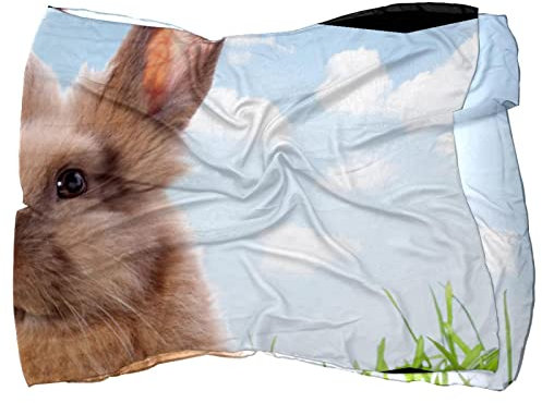 Damen Leichter Schal mit Blumenmuster für die Frühlings- und Sommersaison,Osterhase