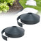 Froadp 30m Flexible Rasenkante Kunststoff Beetumrandung Gartenumrandung Blumenbeetumrandung 9.6cm Hoch Rasen Beeteinfassung Mähkante für Gartenkante, Wege, Begrenzungen, Kieswege (Anthrazit)