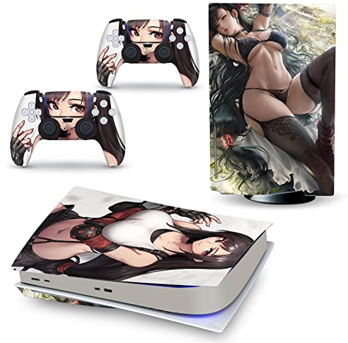 Konsole Ladestation Für PS5 Disc Edition Anime Console Und Controller Vinyl Cover Skin Wraps Für PS 5 Disc Version 11468 Geschenk