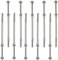 AERZETIX - C67143 - Lot de 10 Chevilles en Plastique Ø10x230 mm à collerette + 10 vis Ø7x240 mm autotaraudeuses à collerette à tête hexagonale Empreinte étoile TX40 - béton Brique perçage Fixation