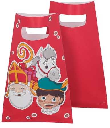 Boland - 10 Stück Papier Partytüten Nikolaus (23 x 15 cm)