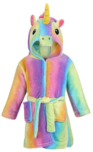 KAKU NANU Vestaglia Unicorno Bambina 4-11 Anni Morbido Cappuccio Vestaglia Bambino Accappatoio Ragazza Unicorno Bambina Regalo