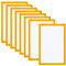 PATIKIL A4 Cadre Photo Magnétique, 8 Pcs Cadre Photo Magnétique Auto-Adhésif, Cadre D'Affichage Magnétique Réutilisable Double Face pour Illustration Photo Murale Jaune