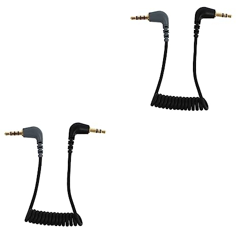 Toyvian 2stücke Trrs Adapterkabel Für Mikrofone Dual Male Audiokabel Kompatibel Mit Für Verbindung Von Aufnahmegeräten Mit Trrs- Schwarzes Kabel