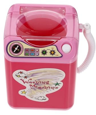 SAFIGLE 1stk Mini-Waschmaschine Bürste Puff Waschmaschine Simulations-waschspielzeug Kleines Waschtrockner-Spielzeug Puff-Waschmaschine Lernspielzeug Puderquaste Kind Plastik Waschmittel