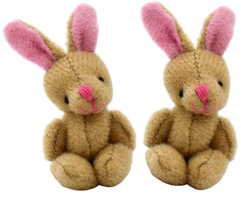 Fonowx 1,97 – Mini Joint Bär/Kaninchen Puppenhaus Zubehör für Puppenhaus Dekoration Im Maßstab 1:12, Hase