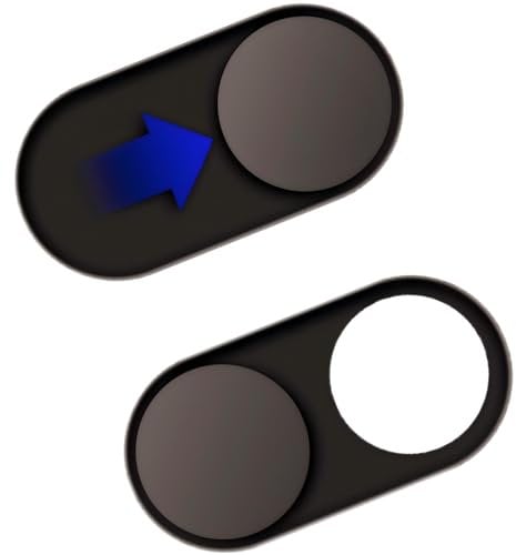 JiSiTeCai Webcam-Abdeckung aus Metall, 3 Stück, schwarz, 0,039 Zoll Kamera-Abdeckung für Laptop, MacBook Pro/Air, iMac, iPad, Tablet, iPhone 16/15/14/13/12 Plus, Web-Kamera-Blocker schützt Ihre