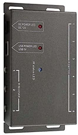 Desikixudy Extender-Set mit Infrarot-Fernbedienung, 6 Sender mit 1 IR-Empfänger, EU-Stecker