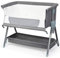 DREAMADE 2 in 1 Beistellbett höhenverstellbar, Babybett mit Rollen & Matratze & Aufbewahrungskorb, Reisebett für Baby bis 15KG