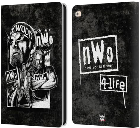 Head Case Designs Offizielle WWE Fatthead Superstar NWO Leder Brieftaschen Handyhülle Hülle Huelle kompatibel mit Apple iPad Air 2 (2014)