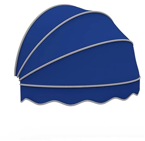 Tenda Cappottina da Sole,Tettoia per Porta a Cupola,Tenda da Sole Modello,Tenda da Sole per Esterni Cupola,Tenda Parasole Balcone per Protezione UV,Verde/Marrone/Rosso/Blu (Diameter:60cm/24in,Blue)
