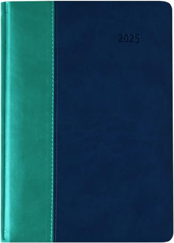 Buchkalender Premium Water türkis-blau - Kalender 2025 - Cheftimer A5 - ZETTLER Kalender - 1 Tag 1 Seite - Format 15 cm x 21 cm