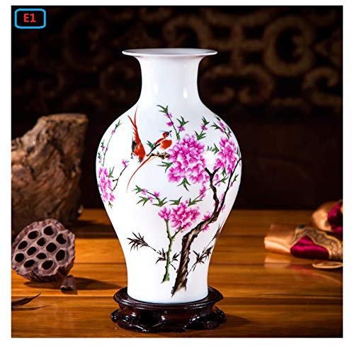 Vase Jingdezhen Keramik Vasen Keramik Dekoration Wohnzimmer Blumenarrangement Modern Home Einfache TV Kabinett Keramik Geschenk Vasen für Blumen(Q)